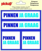 Pickup Pictogram 15x15 cm 4 op 1 - Pinnen Ja Graag