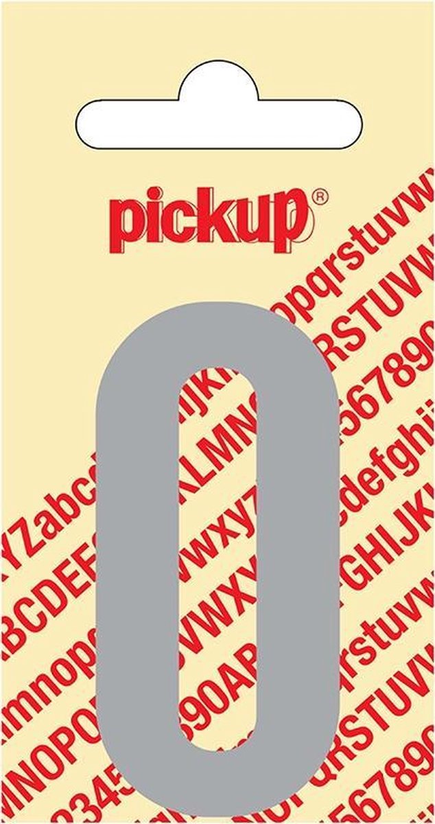 Pickup plakcijfer Nobel Lichtgrijs - 60 mm 0