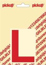 Pickup plakletter Helvetica 80 mm - rood L