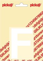 Pickup plakletter Helvetica 80 mm - wit F