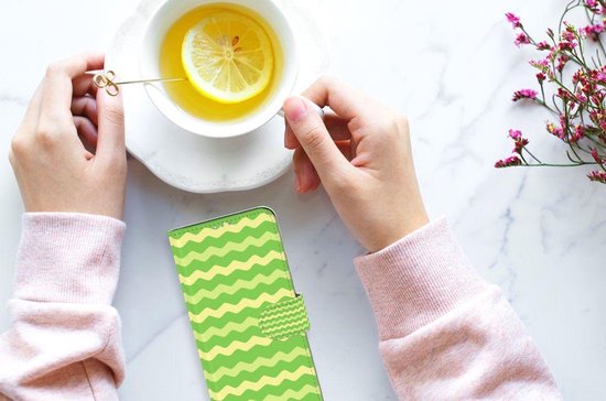 Portefeuille OPPO Reno4 Z Housse pour Green Waves