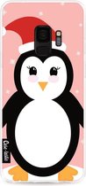 Casetastic Samsung Galaxy S9 Hoesje - Softcover Hoesje met Design - Pinguin Print