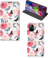 Flipcase Cadeautjes voor Moederdag Geschikt voor Samsung Galaxy M51 Smartphone Hoesje Butterfly Roses