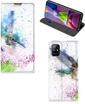 Hoesje Geschikt voor Samsung Galaxy M51 Wallet Book Case Vogel