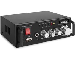 Karaoke versterker - MAX AV340 karaoke set versterker met Bluetooth en mp3 speler - 2x 50W