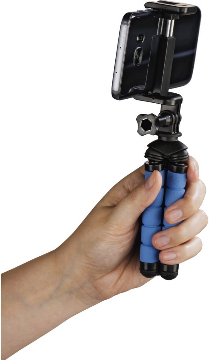 Stock Bureau - HAMA Mini trépied Flex pour smartphone et GoPro, 14 cm,  bleu