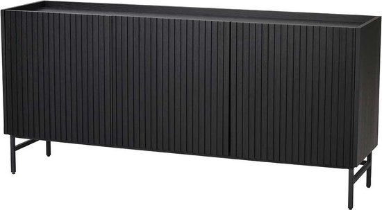 Nordiq Halifax houten dressoir – B160 x D40 x H75 cm – Zwart