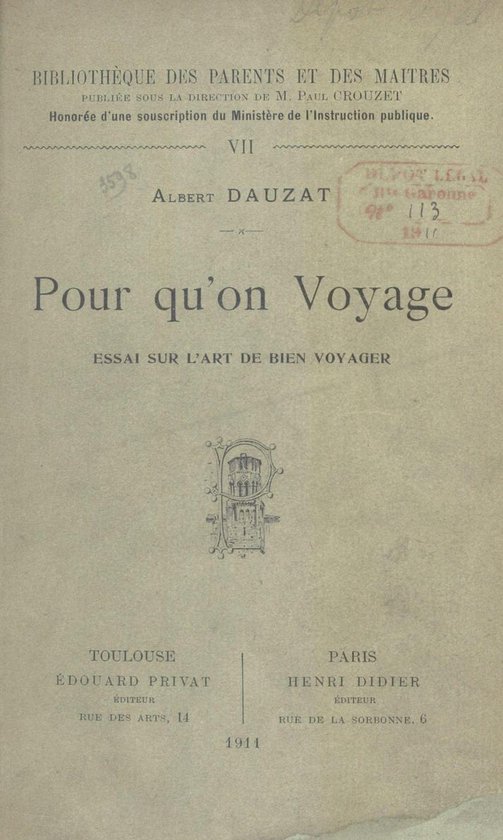 Pour qu'on voyage - cover