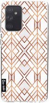 Casetastic Samsung Galaxy A52 (2021) 5G / Galaxy A52 (2021) 4G Hoesje - Softcover Hoesje met Design - Copper Geo Print