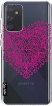 Casetastic Samsung Galaxy A72 (2021) 5G / Galaxy A72 (2021) 4G Hoesje - Softcover Hoesje met Design - Doodle Heart Print