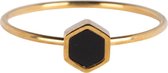 Ring Hexagram Gold Steel