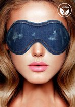 Denim Eye Mask - Roughend Denim Style - Blue - Bondage Toys - blue - Discreet verpakt en bezorgd