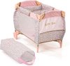 foto van Little Diva Opvouwbare Poppenbedje 41x28x12 cm Roze/Goud