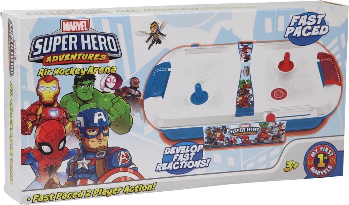 Marvel Super Hero Air Hockey - 50 cm - Hulk - Captain America - Iron Man - Spiderman - Marvel