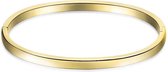 Twice As Nice Armband in goudkleurig edelstaal, ovale bangle 4 mm 6 cm