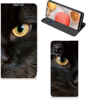 Beschermhoesje Geschikt voor Samsung Galaxy A42 Telefoonhoesje Zwarte Kat