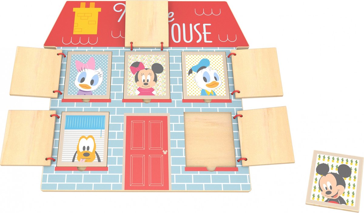 Disney Vormenpuzzel Mouse House Junior Hout 5 Stukjes