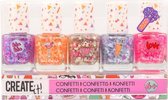 Create It Confetti Nagellak 5 Stuks