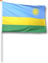 Vlag Rwanda 150x225 cm.