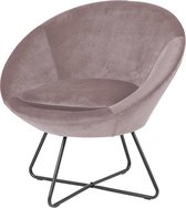 Lisomme Merel ronde fauteuil - Velvet - Roze
