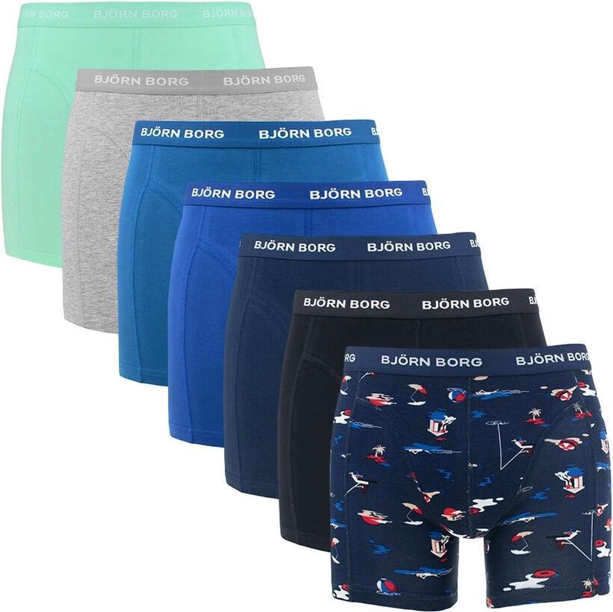 Bj rn Borg 7P Summer Weekend Heren Boxershorts - Maat XXL