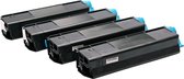 Set 4x huismerk toner voor Oki ES6410 ES6410dn ES 6410 ES 6410dn van ABC