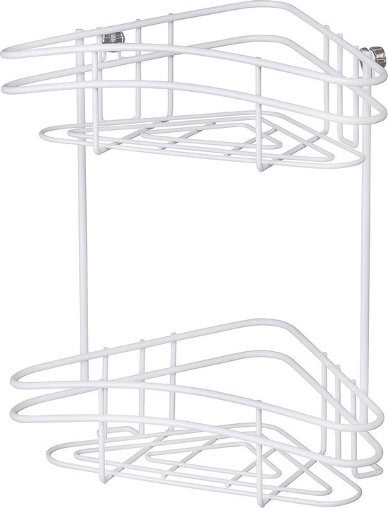 Wenko Hoekrek Classic Plus 28,5 X 33 Cm Staal Wit