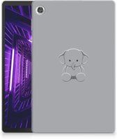 Beschermhoes Lenovo Tab M10 Plus Silicone Case Baby Olifant met doorzichte zijkanten