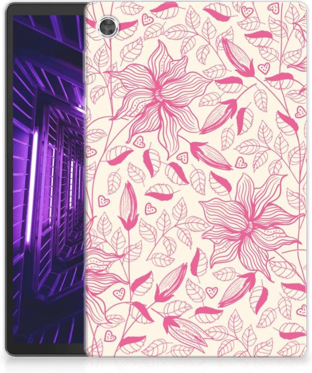 Lenovo Tab M10 Plus Siliconen Hoesje Pink Flowers