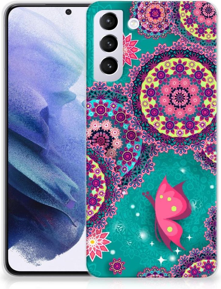 Samsung Galaxy S21 Plus Hoesje maken Cirkels en Vlinders