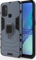 Oppo A53 / A53S Hybride Hoesje met Ring Blauw