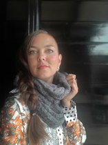 Gebreide colsjaal Ren grijs
