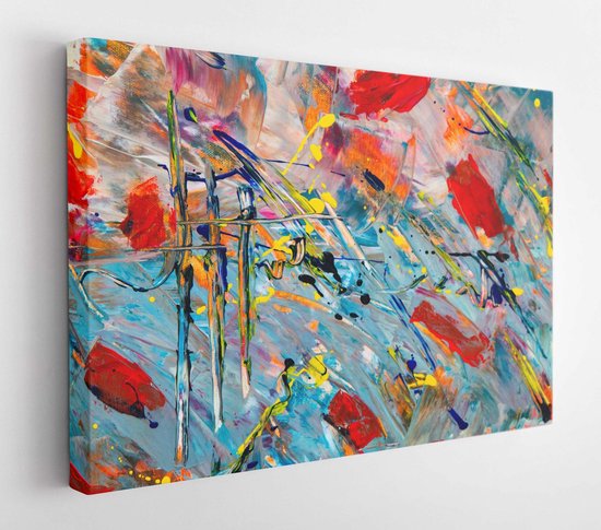 Peinture abstraite multicolore - Toile d' Art moderne - Horizontal -  1266808 - 80 * 60... | bol