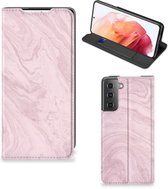 Flip Case Samsung Galaxy S21 Smart Cover Marble Pink
