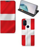 Telefoon Hoesje OnePlus Nord N10 5G Book Case Deense Vlag