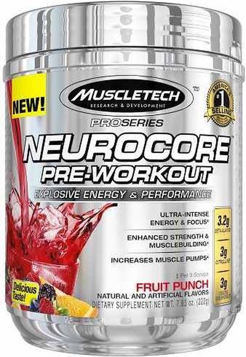Muscletech Neurocore Pre Workout Fruit Punch Bol Com