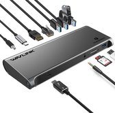 Thunderbolt 3™ Docking Station voor Macbook met HDMI / Displayport + 4 x USB3 + Kaartlezer + Ethernet + 2 x Thunderbolt 3™ + Audio