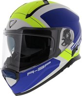 Vemar Motorhelm Zephir Mars mat blauw fluor geel L