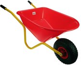 Talen Tools - Kinderkruiwagen met luchtband – Hoogwaardige kwaliteit -Kinderspeelgoed - Metaal/Kunststof - Rood/Geel