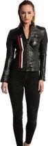 URBAN 5884 Tina dames leren motorjas Zwart 5XL