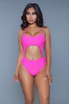 Bundle - Be Wicked Swimwear - Alina Monokini - Roze XL met glijmiddel