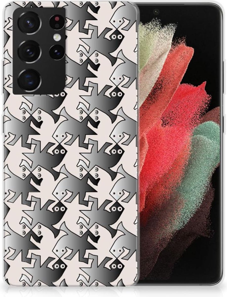 Samsung Galaxy S21 Ultra TPU Hoesje Salamander Grey