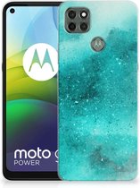 Telefoon Hoesje Motorola Moto G9 Power Siliconen Hoesje Painting Blue
