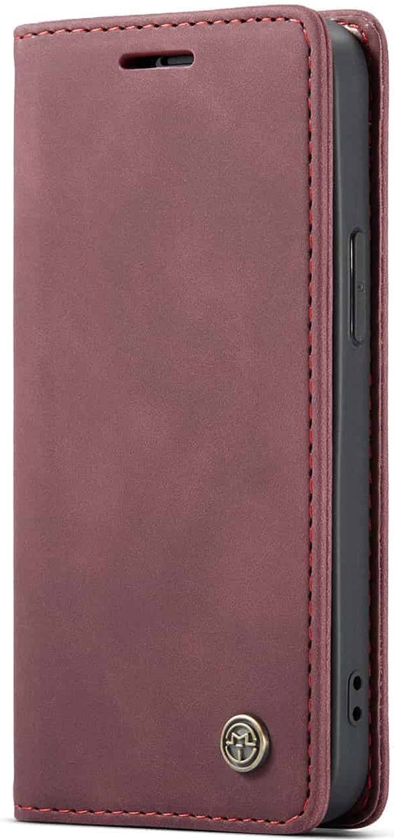 CaseMe Retro boekmodel hoesje Geschikt Voor iPhone 12 Pro Max - Paars