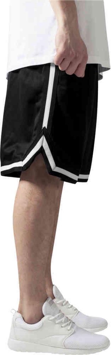 Urban Classics Heren Shorts Stripes Mesh, korte sportbroek voor mannen van licht mesh materiaal, sportshorts in vele kleuren, maten S - 3XL, meerkleurig (Whtblkwht 244), 3XL