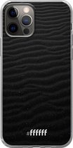 6F hoesje - geschikt voor iPhone 12 Pro - Transparant TPU Case - Black Beach #ffffff