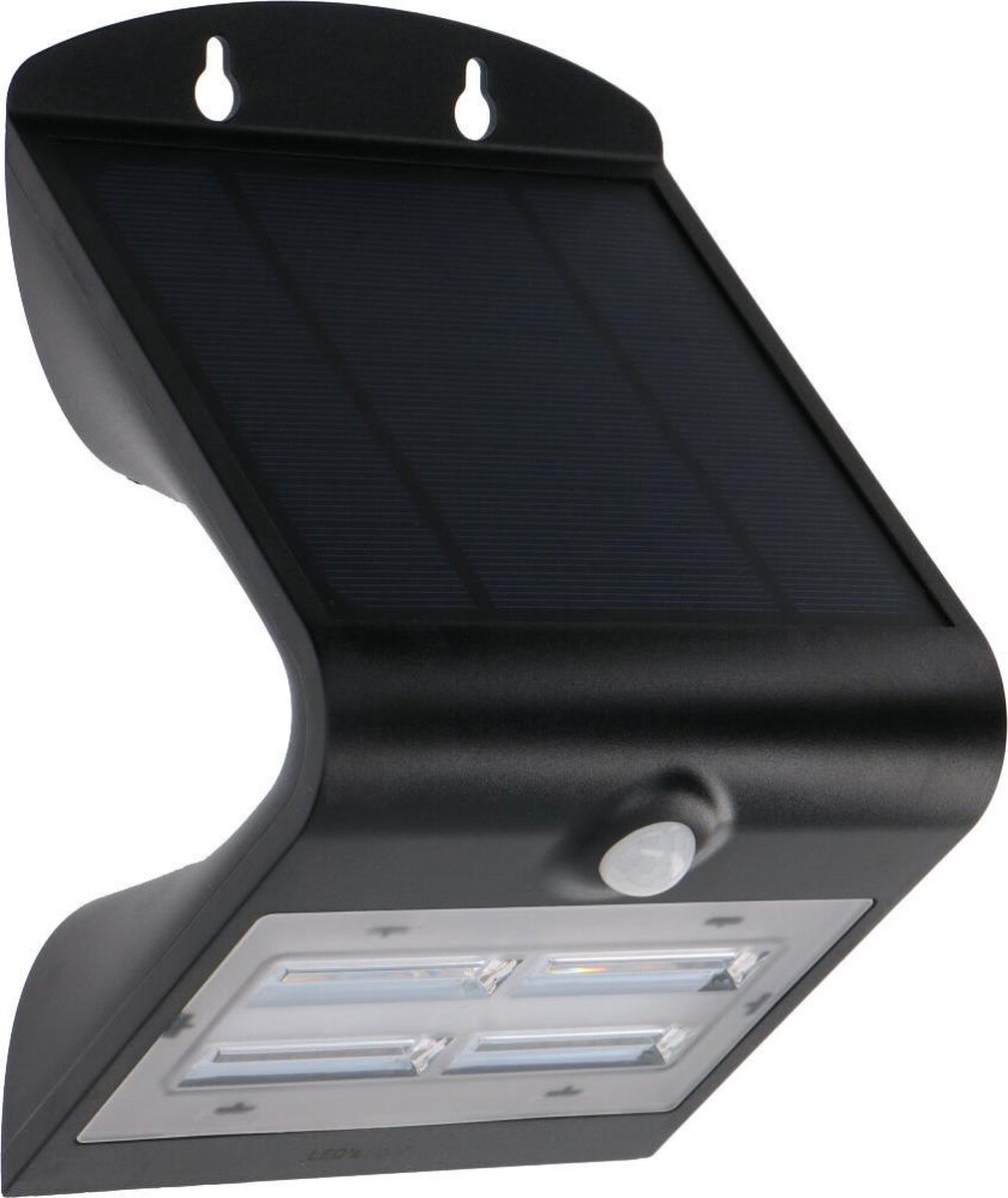 LED's Light LED Buitenlamp op zonneenergie met bewegingssensor IP65 Zwart