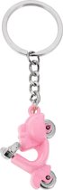 Melady Sleutelhanger Roze Metaal Scooter Sleutelhanger met Koord Cadeau voor haar