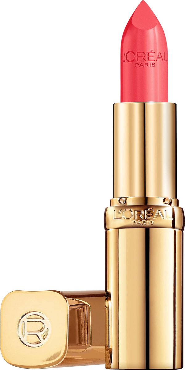 L’Oréal Paris Color Riche Satin Lipstick - 145 L'Adresse - Oranje - Verzorgende lippenstift verrijkt met Arganolie - 4,54 gr