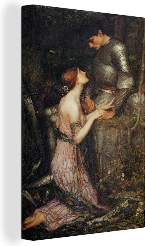 Canvas Schilderij Lamia en de soldaat - schilderij van John William Waterhouse - 40x60 cm - Wanddecoratie